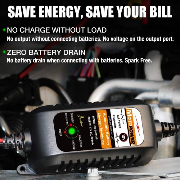 MP00205A 12V 800mA Automatic Battery Charger, Maintainer, Trickle and Desulfator - Picture 6 of 9